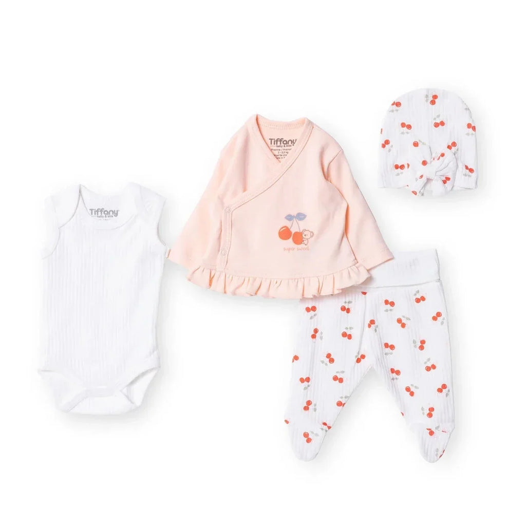 Tiffany 100% Cotton Tiny Baby Set - Ecru - Ecru / Premature - Premature & Tiny Baby Wear