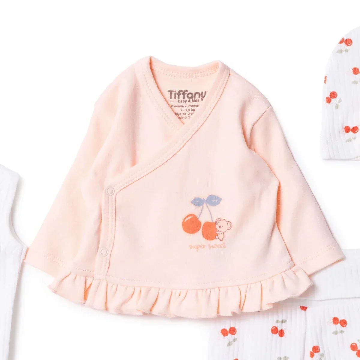 Tiffany 100% Cotton Tiny Baby Set - Ecru - Ecru / Premature - Premature & Tiny Baby Wear