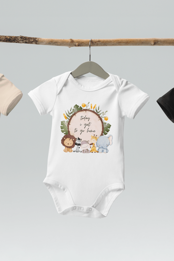 Today I Get To Go Home Safari Drum (Bodysuit) - Bodysuits
