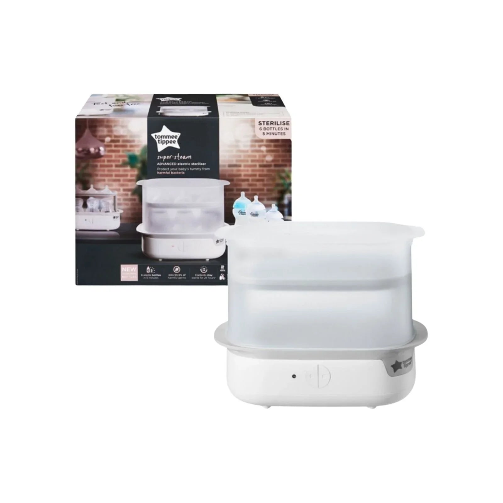 Tommee Tippee Super Steam Steriliser - White - Steriliser Units
