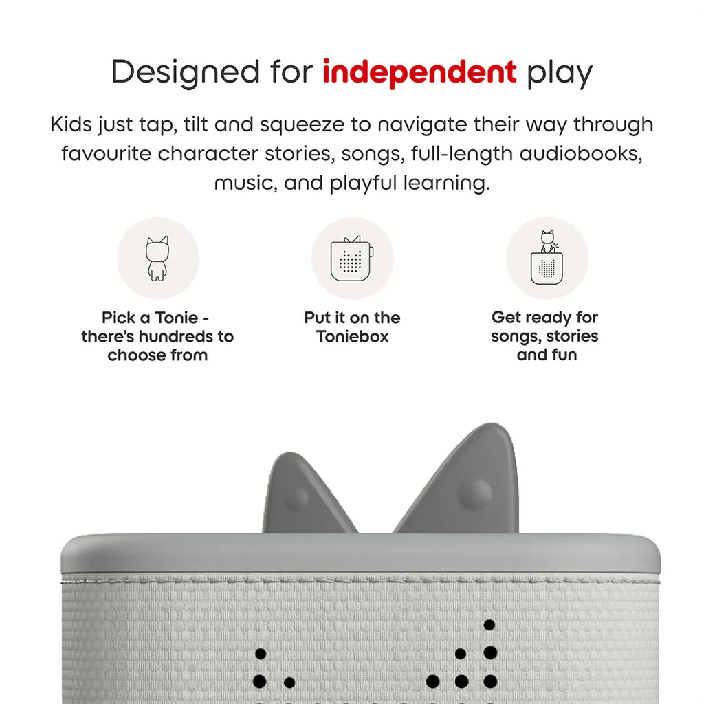 Tonies Toniebox 2 Starter Set with Creative Tonie Rubie - Moon Grey