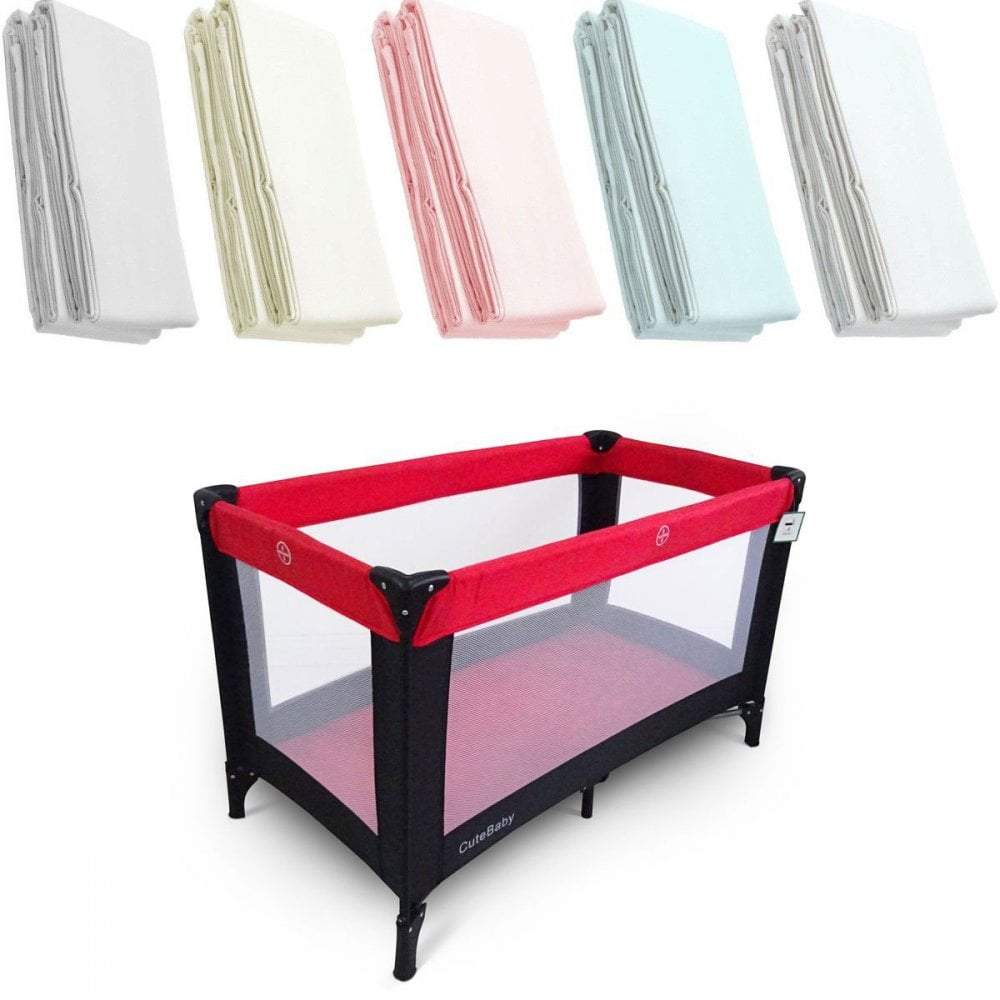 Travel Cot Fitted Sheet 100% Cotton 95x65cm - Chevron - Travel Cot Fitted Sheets