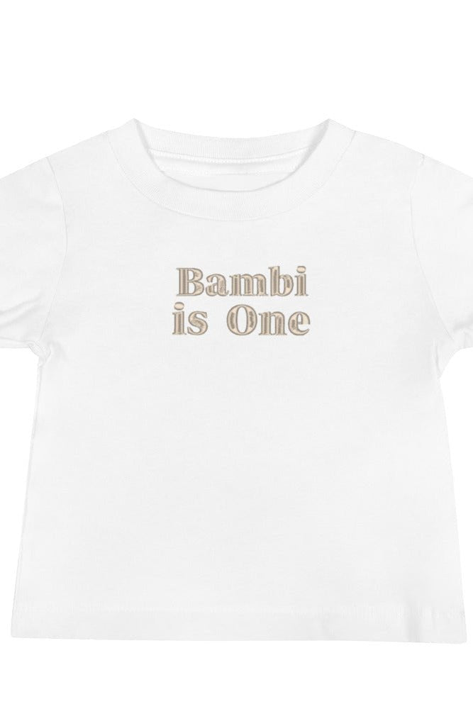 Turns One 1st Birthday T-Shirt Personalised Name - White / 1-2 Y - T-Shirts