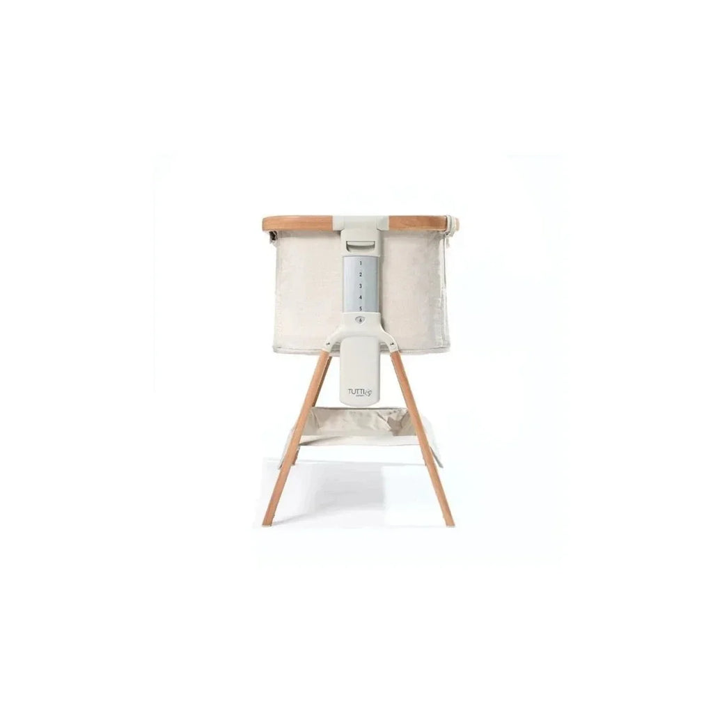 Tutti Bambini CoZee Air Bedside Crib - Scandinavian Walnut/Ecru - Scandinavian Walnut/Ecru - Baby Bedside Cribs