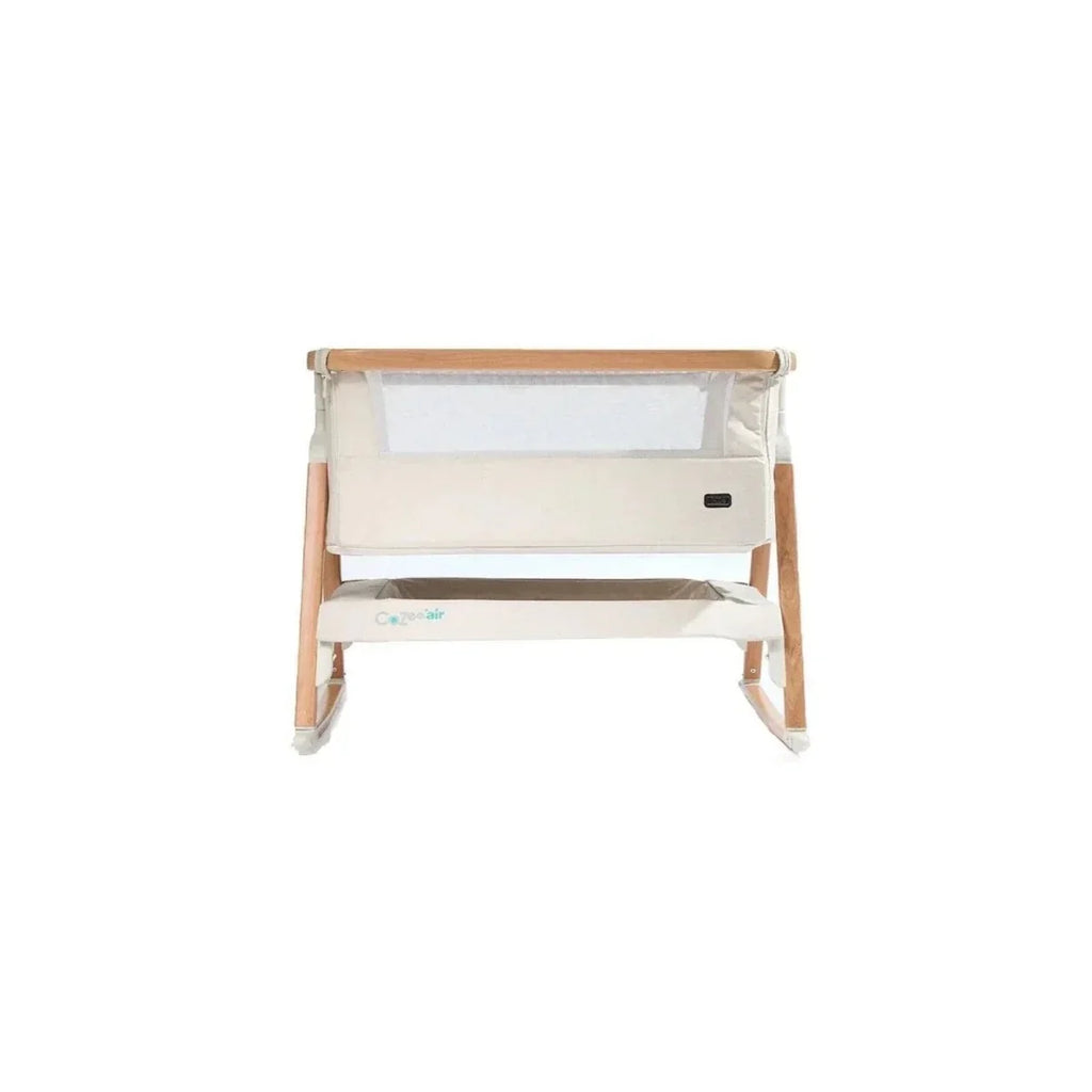 Tutti Bambini CoZee Air Bedside Crib - Scandinavian Walnut/Ecru - Scandinavian Walnut/Ecru - Baby Bedside Cribs
