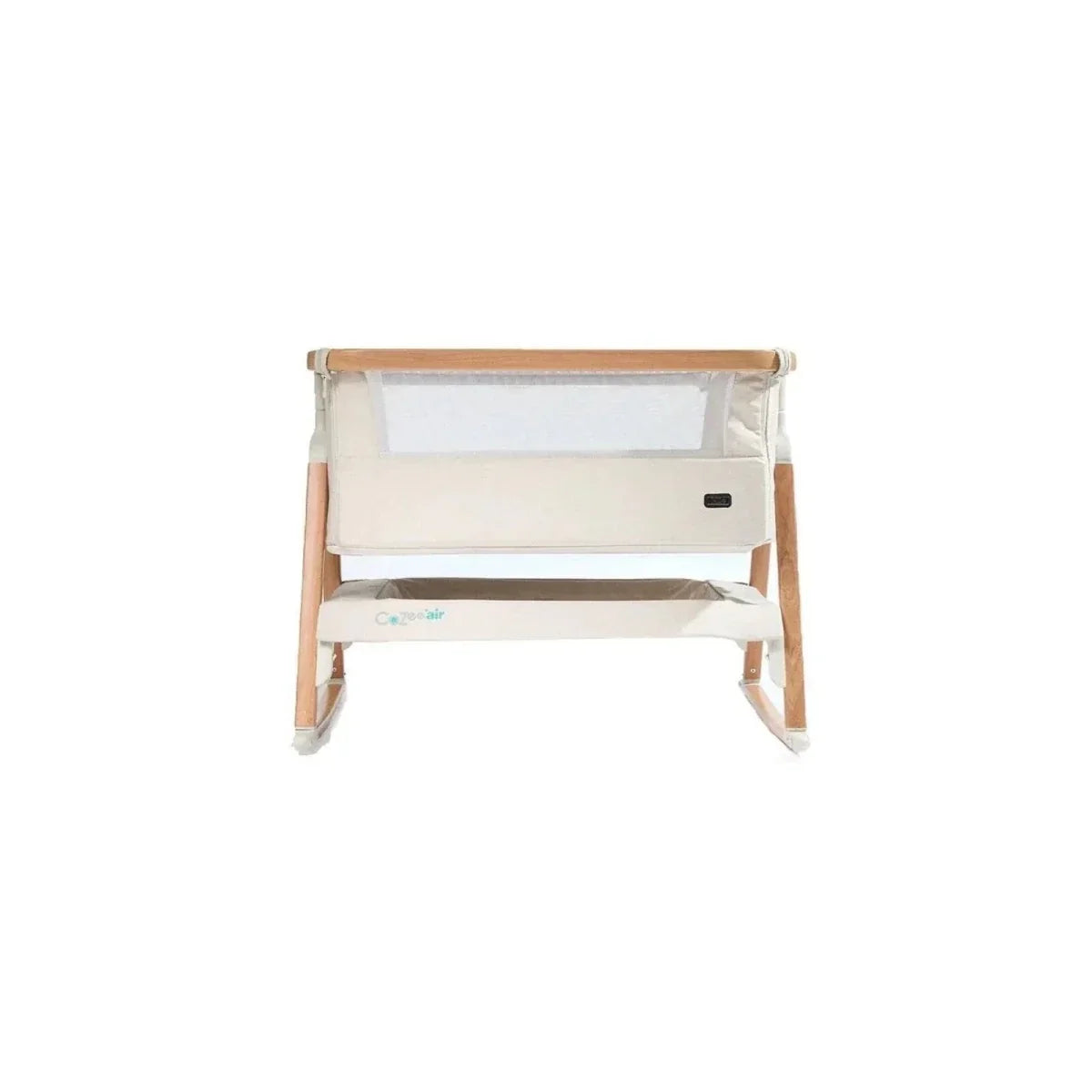 Tutti Bambini CoZee Air Bedside Crib - Scandinavian Walnut/Ecru - Scandinavian Walnut/Ecru - Baby Bedside Cribs