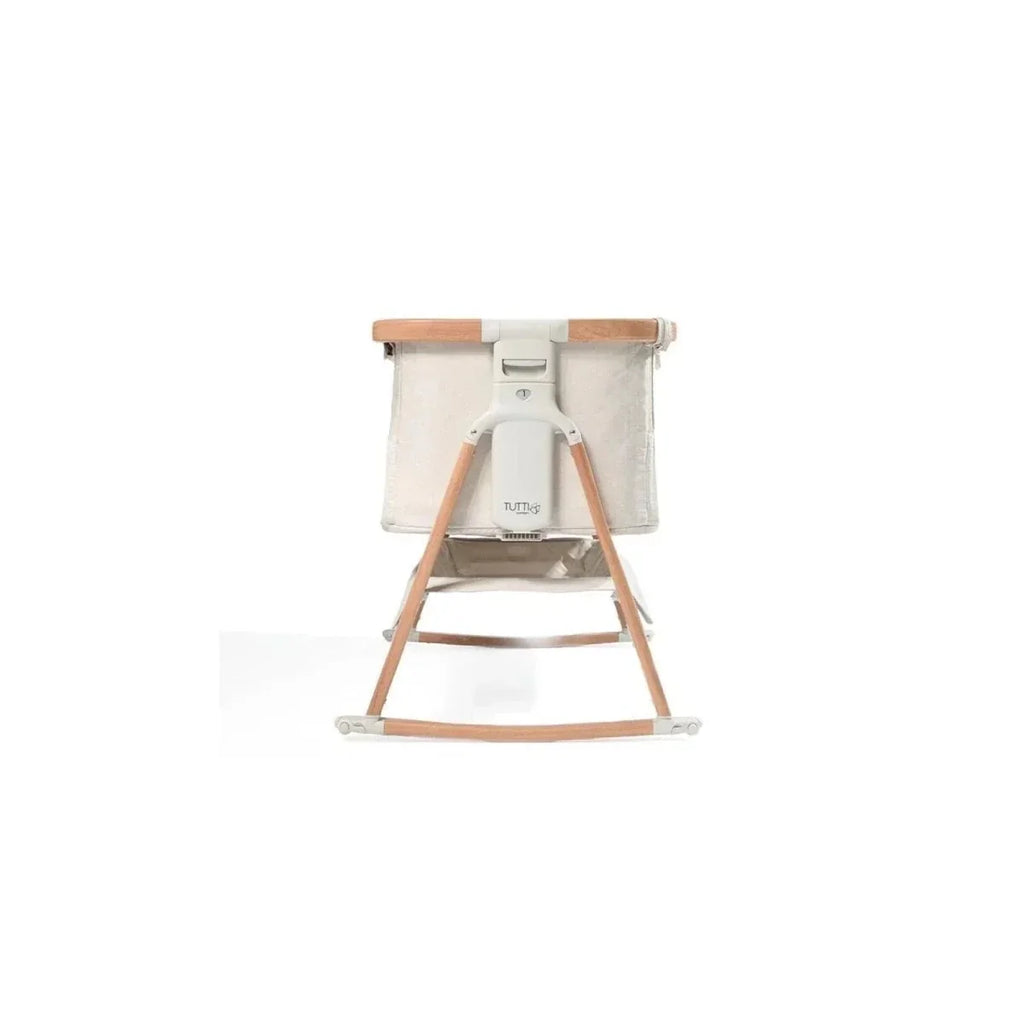Tutti Bambini CoZee Air Bedside Crib - Scandinavian Walnut/Ecru - Scandinavian Walnut/Ecru - Baby Bedside Cribs