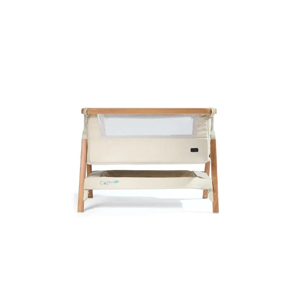 Tutti Bambini CoZee Air Bedside Crib - Scandinavian Walnut/Ecru - Scandinavian Walnut/Ecru - Baby Bedside Cribs