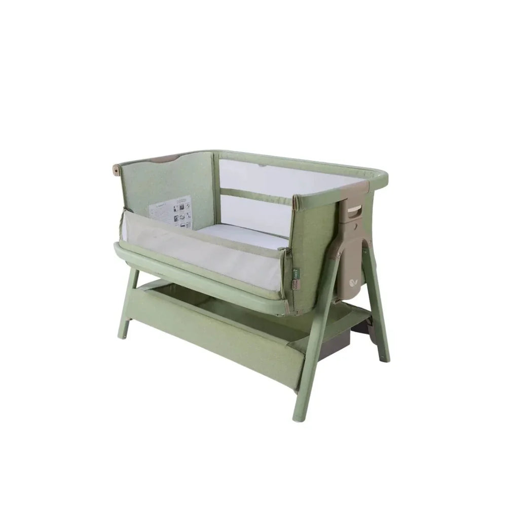 Tutti Bambini CoZee Zen Bedside Crib - Eucalyptus - Eucalyptus - Baby Bedside Cribs