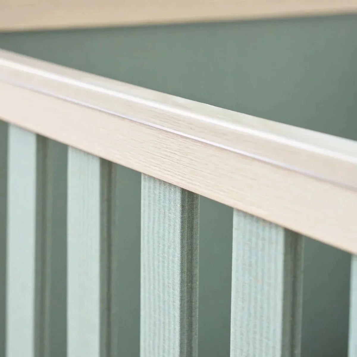 Tutti Bambini Kuba Cot Bed - Golden Oak/Sage Weave - Convertible Baby Cots