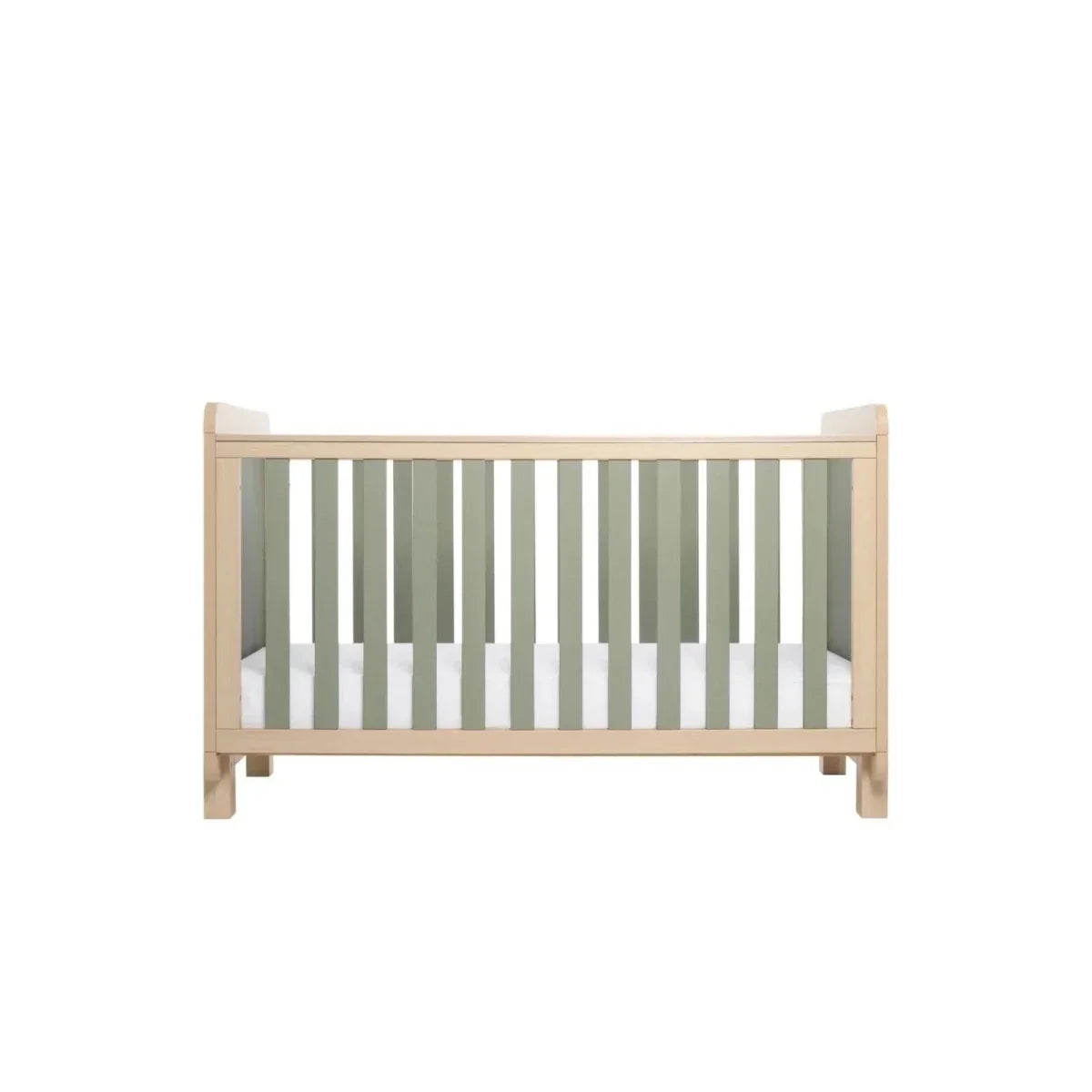Tutti Bambini Kuba Cot Bed - Golden Oak/Sage Weave - Convertible Baby Cots