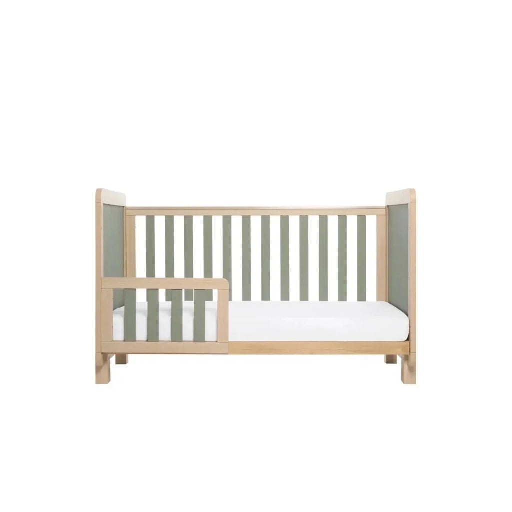 Tutti Bambini Kuba Cot Bed - Golden Oak/Sage Weave - Convertible Baby Cots