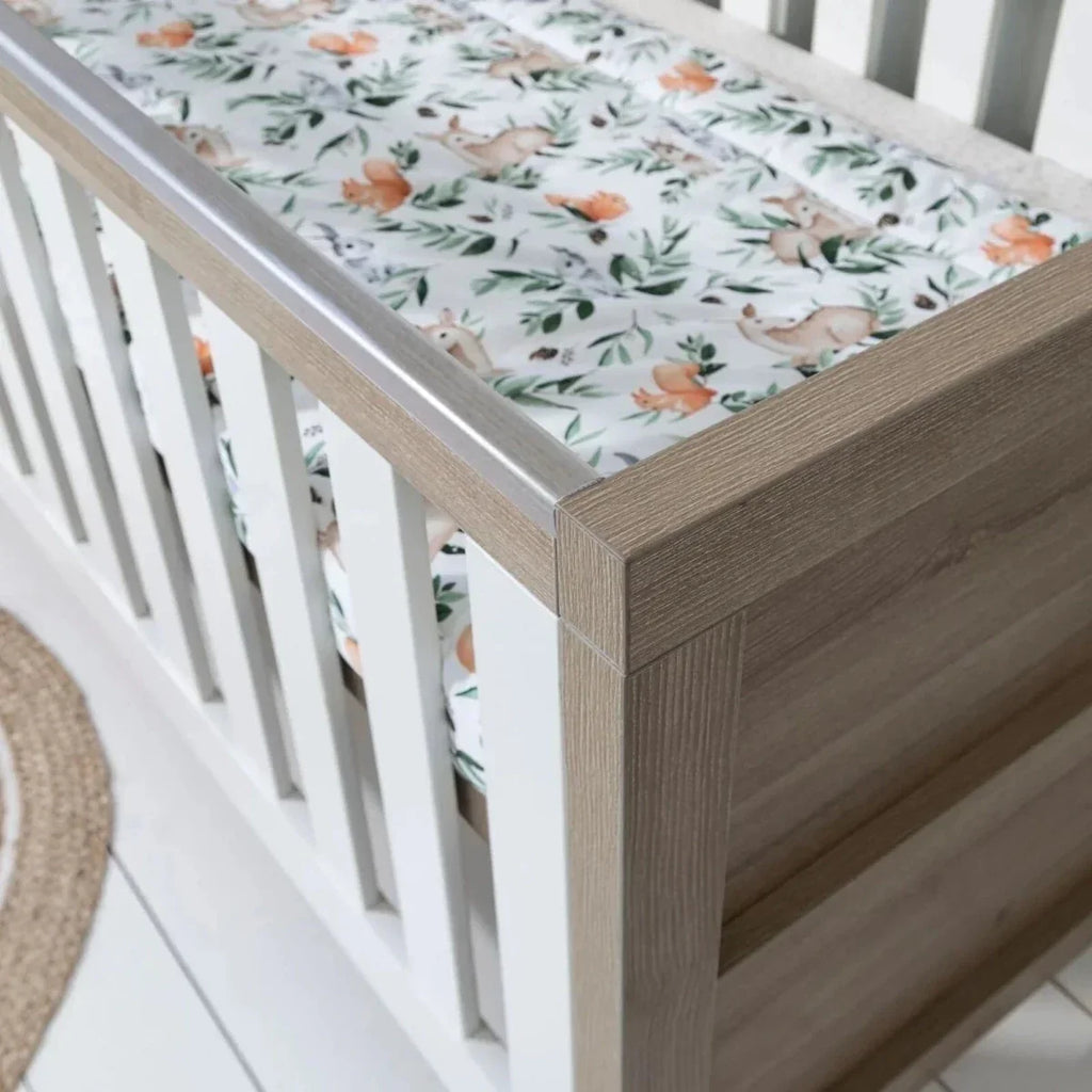 Tutti Bambini Modena 2 Piece Room Set with Pocket Sprung Mattress - White/Oak - White/Oak - 2 Piece Furniture Sets