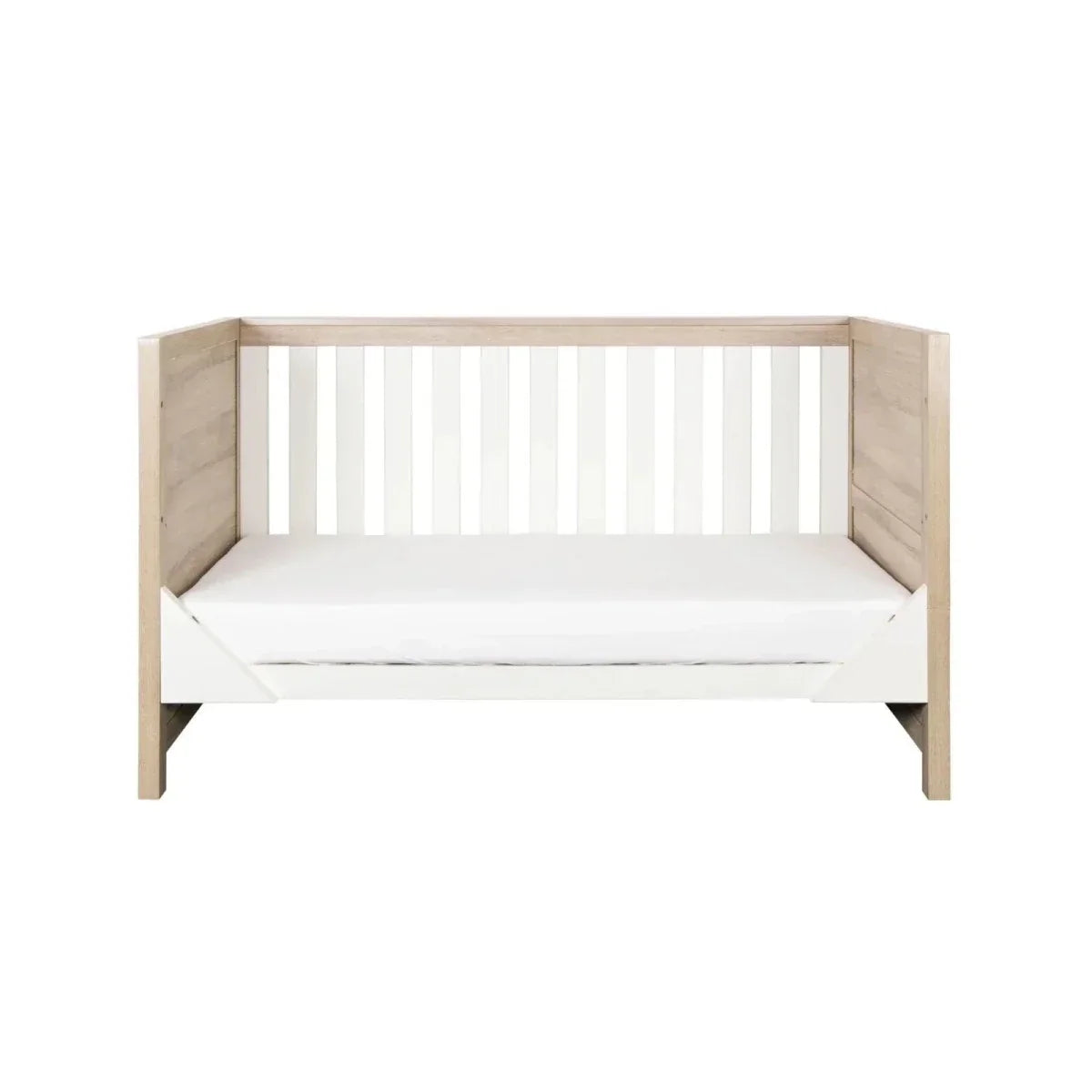 Tutti Bambini Modena 2 Piece Room Set with Pocket Sprung Mattress - White/Oak - White/Oak - 2 Piece Furniture Sets
