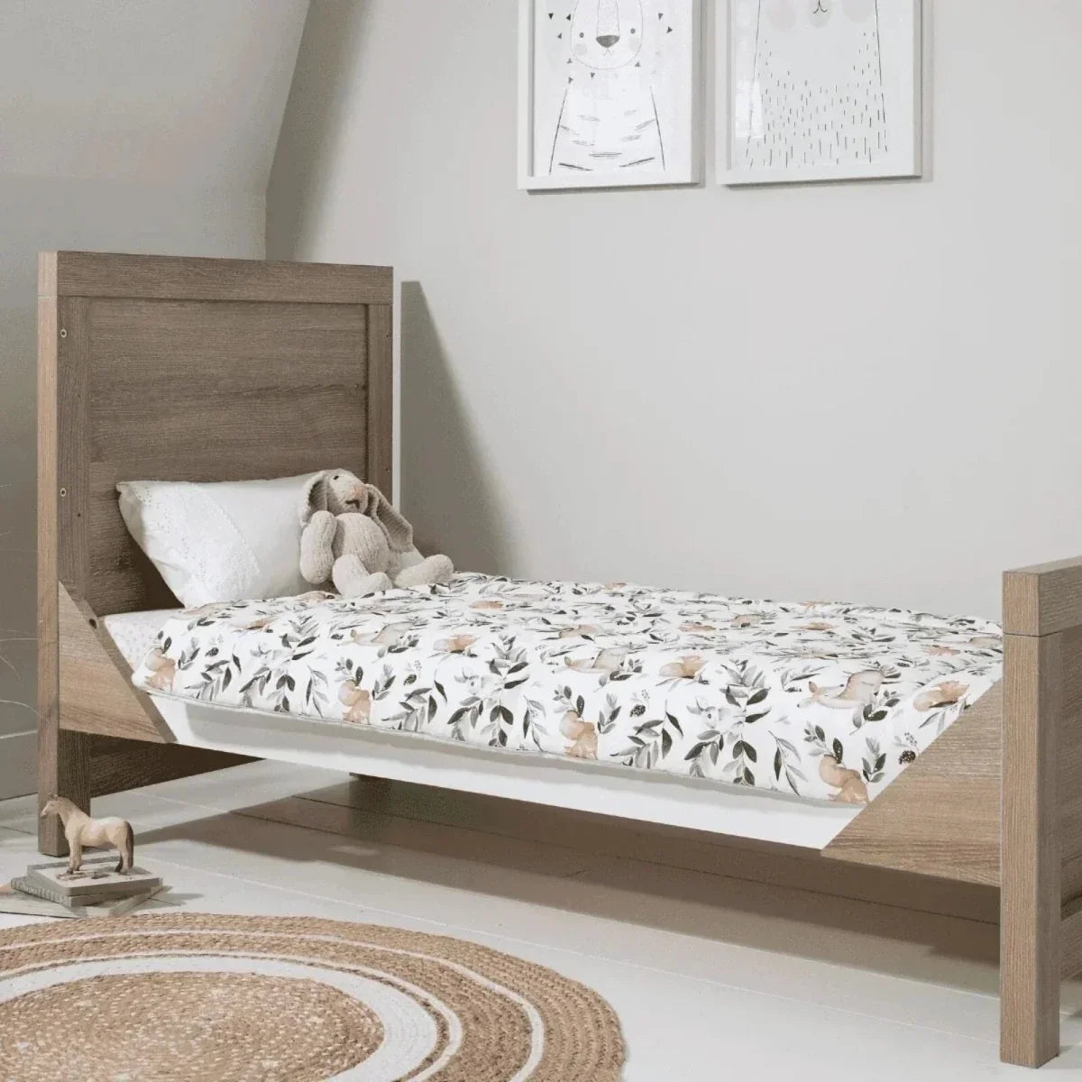 Tutti Bambini Modena 2 Piece Room Set with Pocket Sprung Mattress - Oak - Oak - 2 Piece Furniture Sets