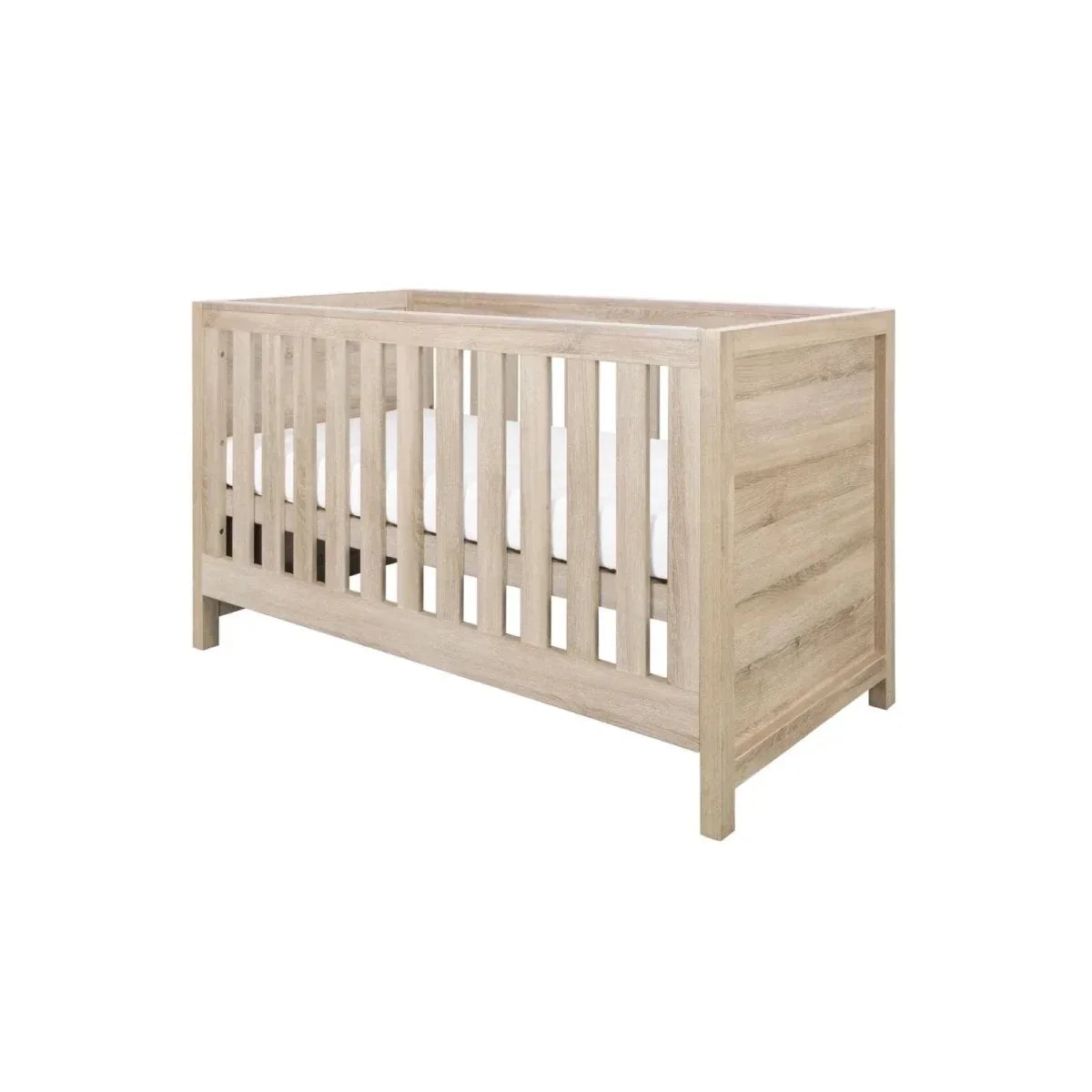 Tutti Bambini Modena 2 Piece Room Set with Pocket Sprung Mattress - Oak - Oak - 2 Piece Furniture Sets