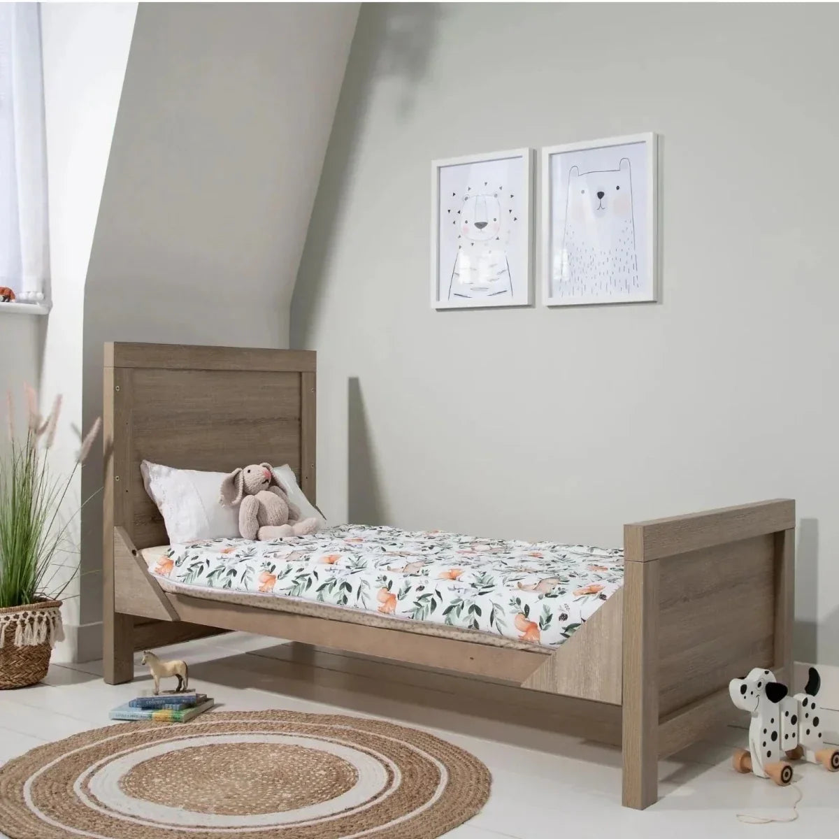 Tutti Bambini Modena 2 Piece Room Set with Pocket Sprung Mattress - Oak - Oak - 2 Piece Furniture Sets