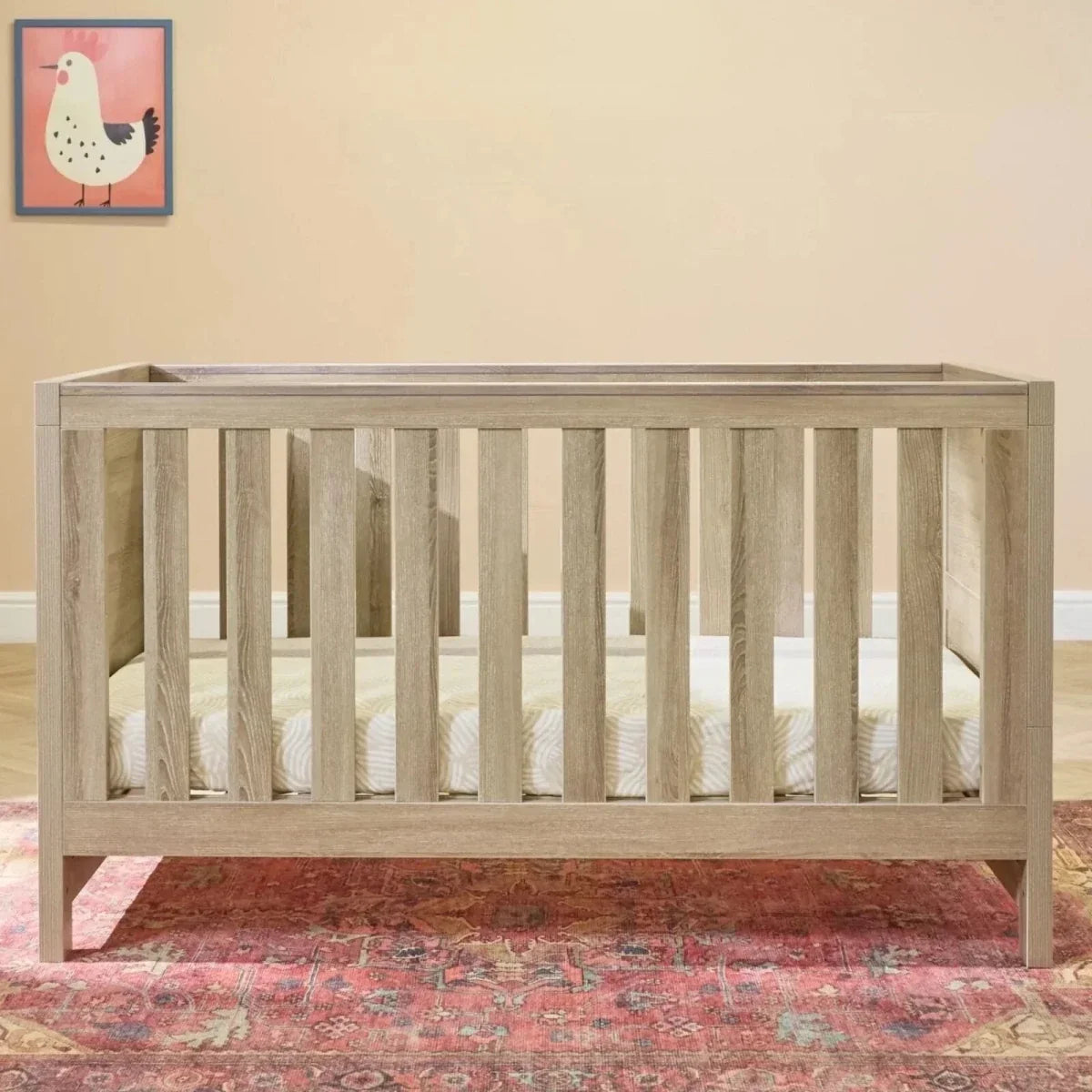 Tutti Bambini Modena 2 Piece Room Set with Pocket Sprung Mattress - Oak - Oak - 2 Piece Furniture Sets