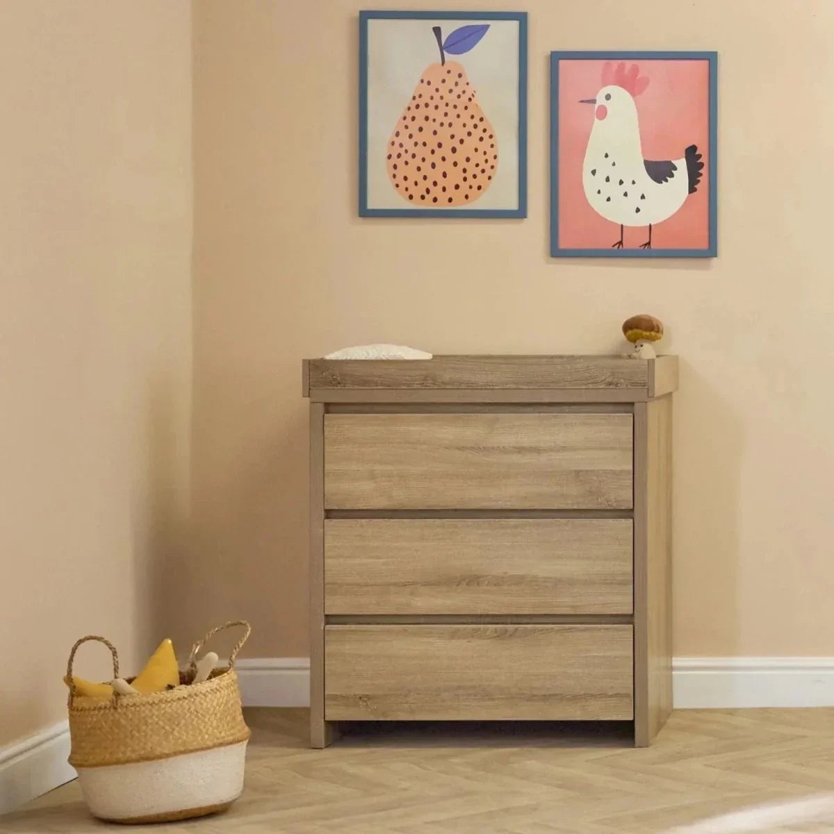 Tutti Bambini Modena 2 Piece Room Set with Pocket Sprung Mattress - Oak - Oak - 2 Piece Furniture Sets