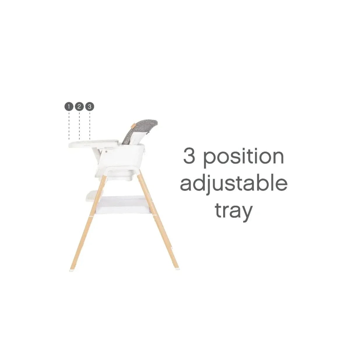 Tutti Bambini Nova Evolutionary Highchair - Scandinavian Walnut/Ecru - Scandinavian Walnut/Ecru - Highchairs