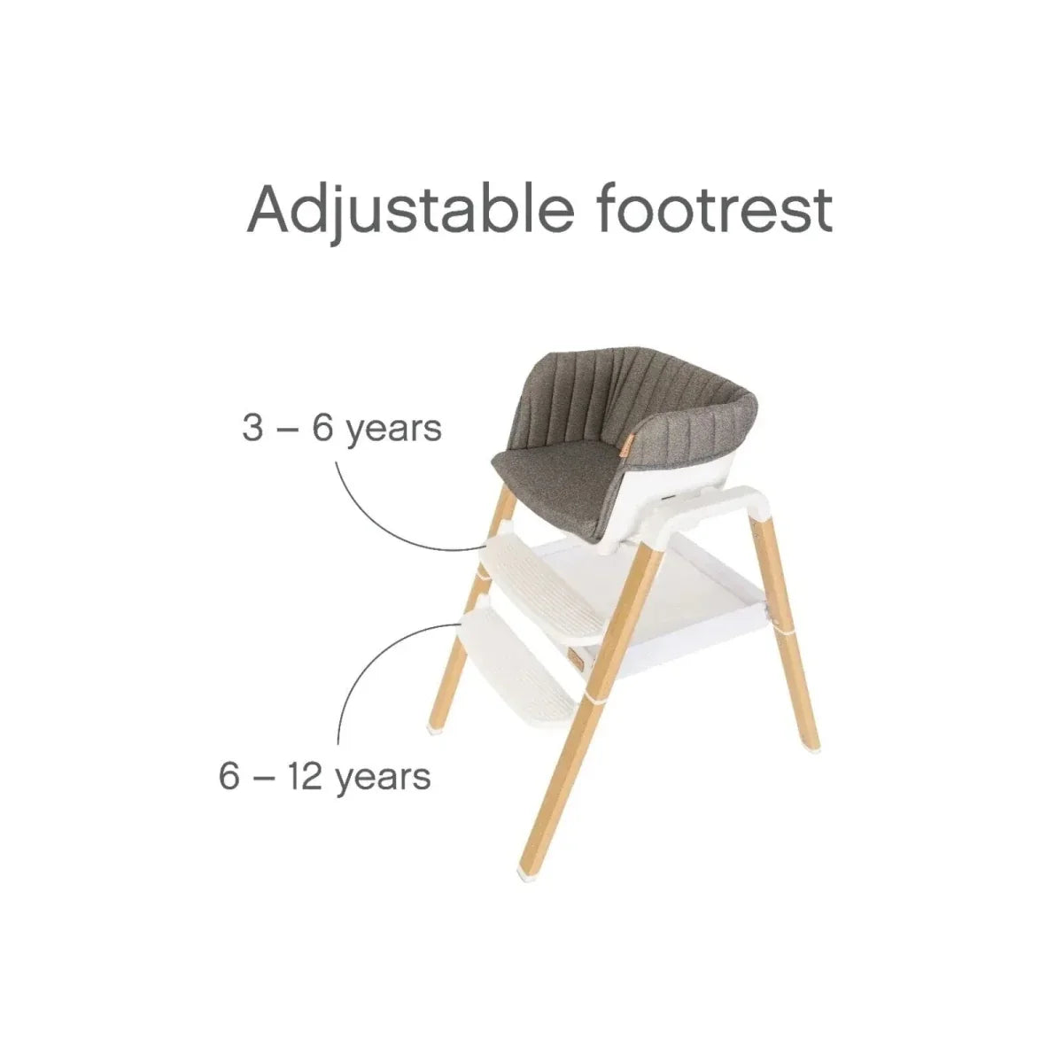 Tutti Bambini Nova Evolutionary Highchair - Scandinavian Walnut/Ecru - Scandinavian Walnut/Ecru - Highchairs