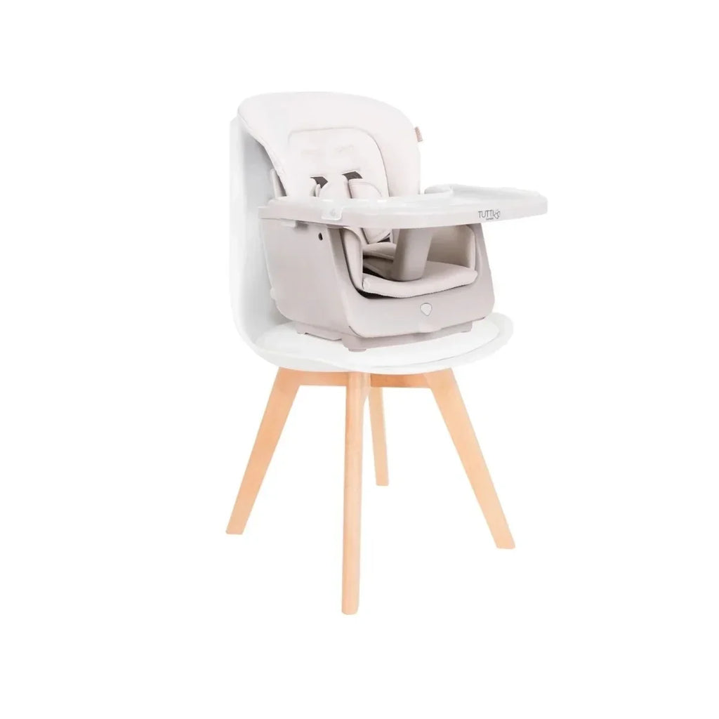 Tutti Bambini Nova Evolutionary Highchair - Scandinavian Walnut/Ecru - Scandinavian Walnut/Ecru - Highchairs