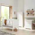 Tutti Bambini Rio 3 Piece Room Set with Pocket Sprung Mattress - White - White - 3 Piece Furniture Sets