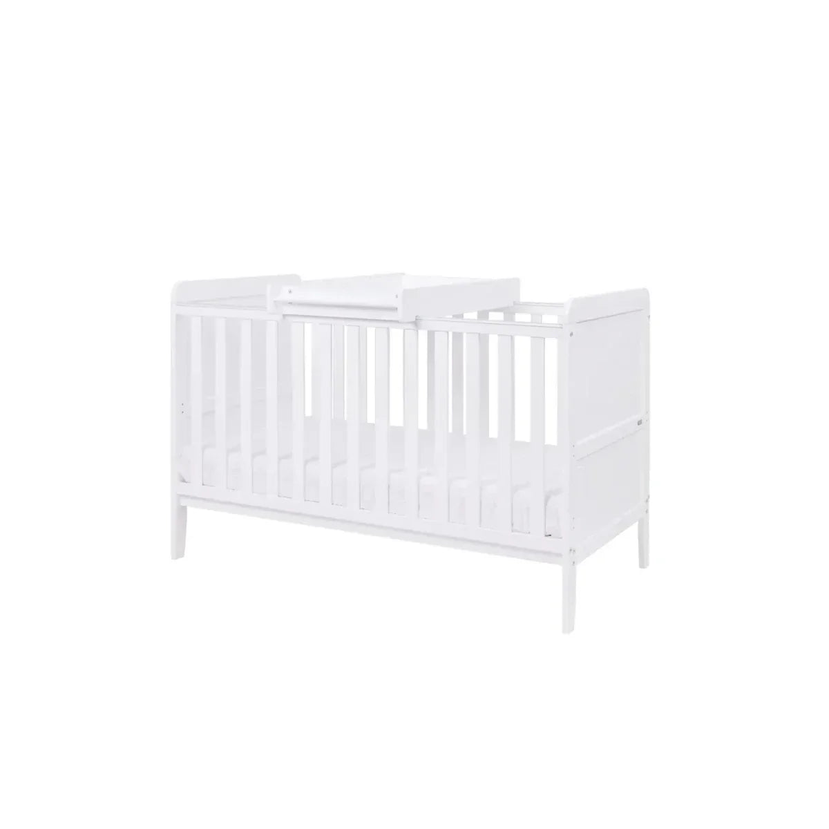 Tutti Bambini Rio 3 Piece Room Set with Pocket Sprung Mattress - White - White - 3 Piece Furniture Sets