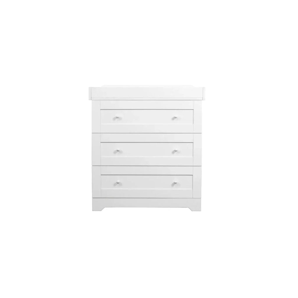 Tutti Bambini Rio 3 Piece Room Set with Pocket Sprung Mattress - White - White - 3 Piece Furniture Sets
