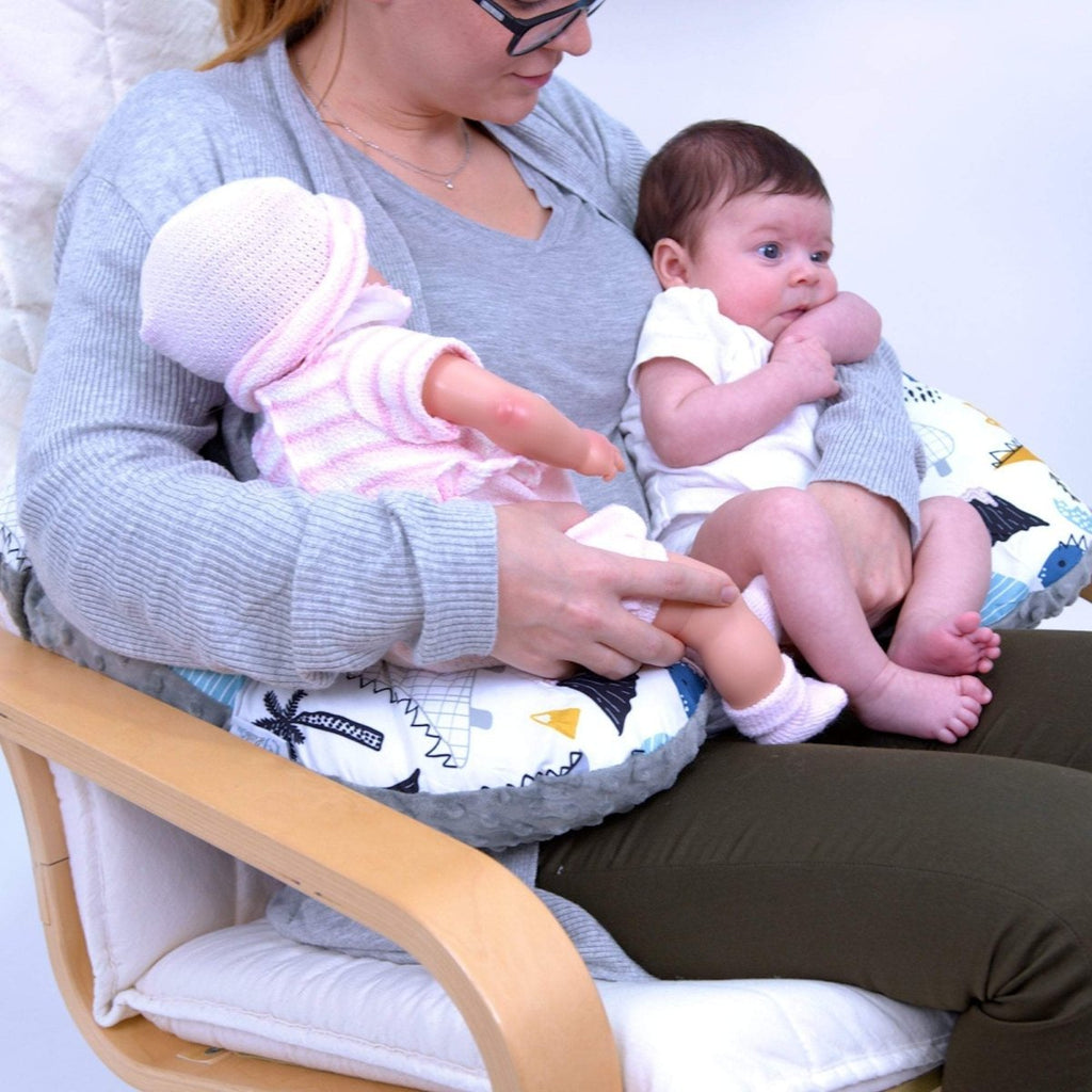 Twin Pregnancy Nursing Pillow - Dino - Twin Nursing Pillows