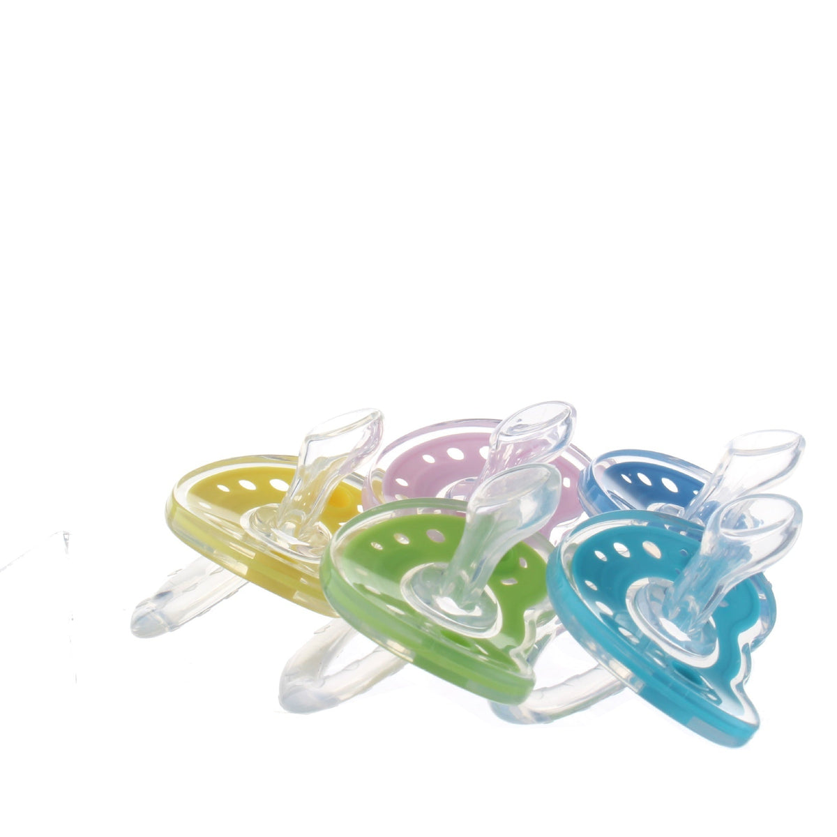 Baby Products Full Silica Gel Pacifier Two-color Liquid Silicone Sleep Comfort Baby Pacifier Baby - Nude Flat Head