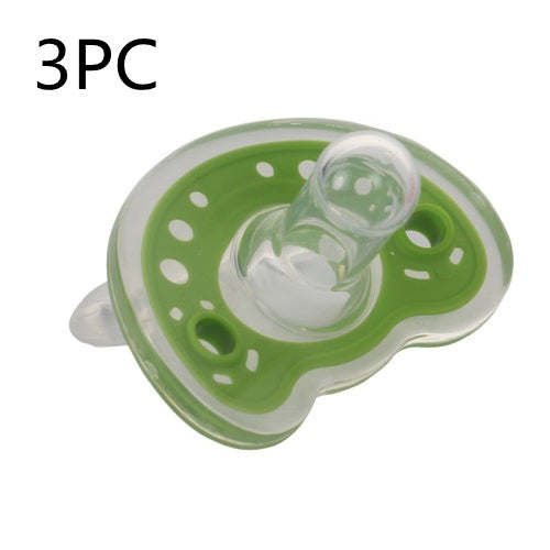 Baby Products Full Silica Gel Pacifier Two-color Liquid Silicone Sleep Comfort Baby Pacifier Baby - Nude Round Head