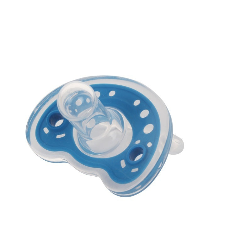 Baby Products Full Silica Gel Pacifier Two-color Liquid Silicone Sleep Comfort Baby Pacifier Baby - Nude Round Head