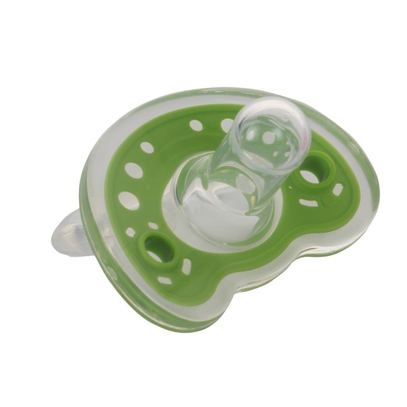 Baby Products Full Silica Gel Pacifier Two-color Liquid Silicone Sleep Comfort Baby Pacifier Baby - Nude Round Head