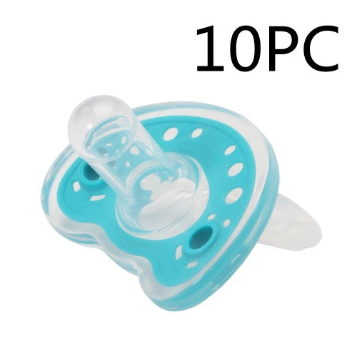 Baby Products Full Silica Gel Pacifier Two-color Liquid Silicone Sleep Comfort Baby Pacifier Baby - Nude Round Head