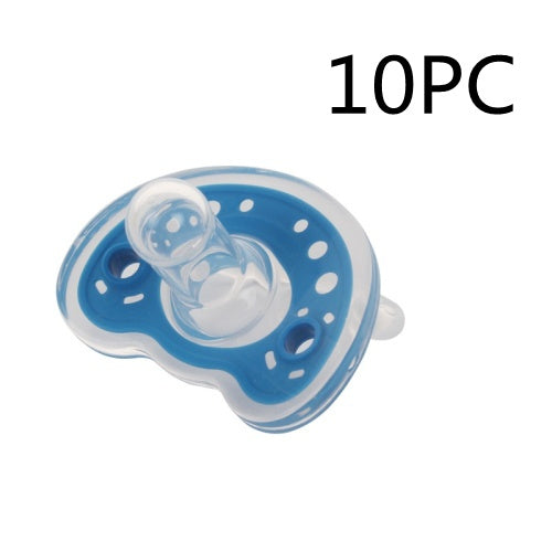 Baby Products Full Silica Gel Pacifier Two-color Liquid Silicone Sleep Comfort Baby Pacifier Baby - Nude Round Head