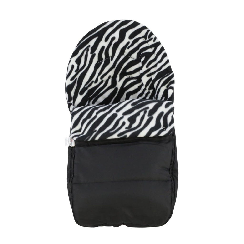 Universal Animal Print Car Seat Footmuff / Cosy Toes - Fits All 3 And 5 Point Harnesses - Fits All Models - Zebra