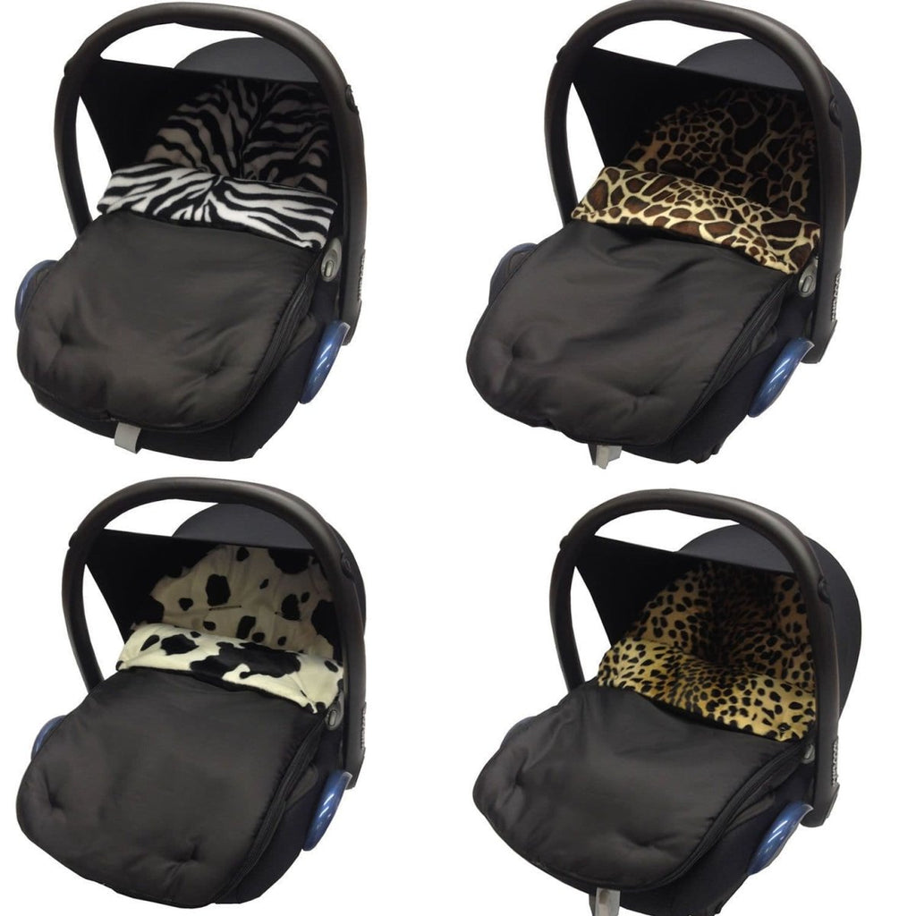 Universal Animal Print Car Seat Footmuff / Cosy Toes - Fits All 3 And 5 Point Harnesses - Fits All Models - Animal