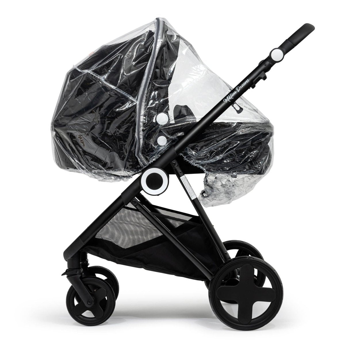 Universal Rain Cover For 2 in 1 Prams - Fits All Models-1