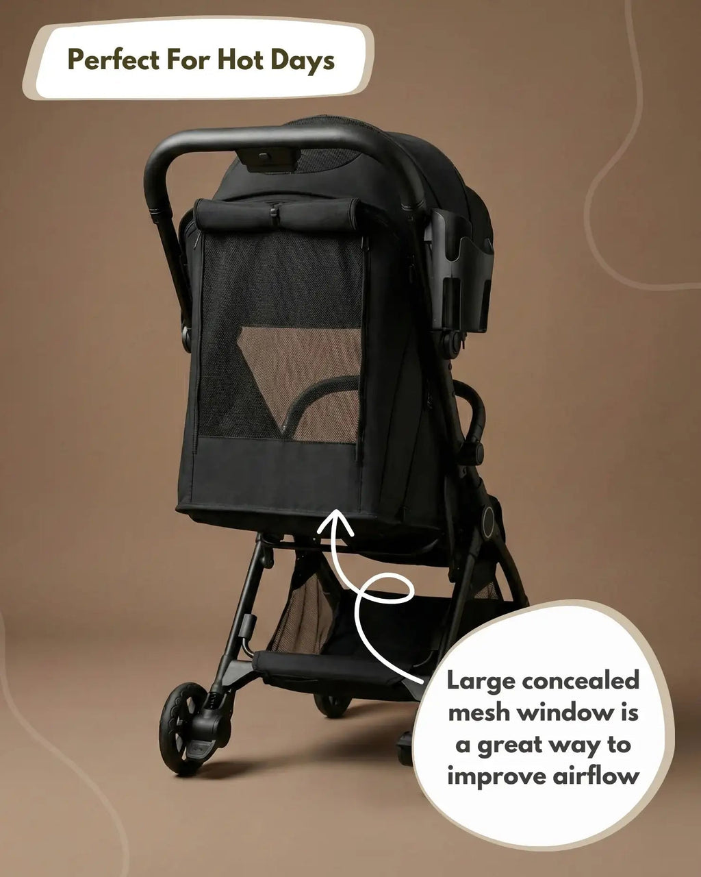 Venture Avio Compact Travel Baby Stroller - Black - Stroller