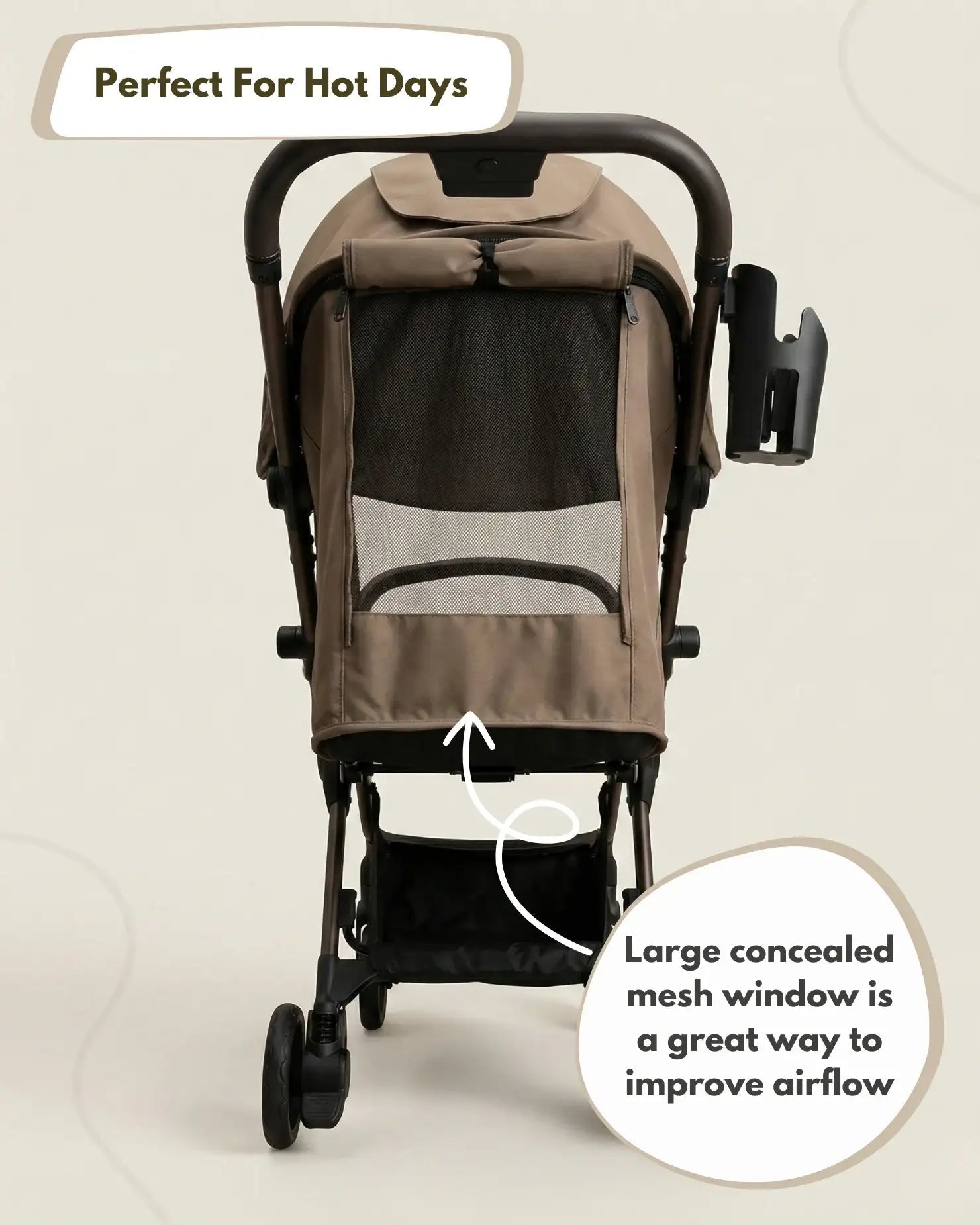 Venture Avio Compact Travel Baby Stroller - Truffle - Stroller