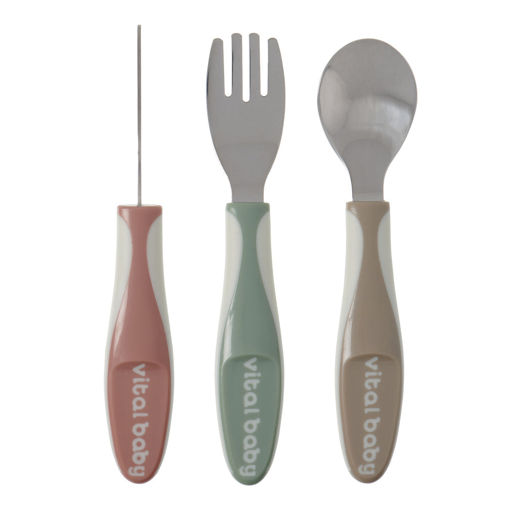 Vital Baby Big Kid Children’s Cutlery Set - 3 Pack - Cutlery