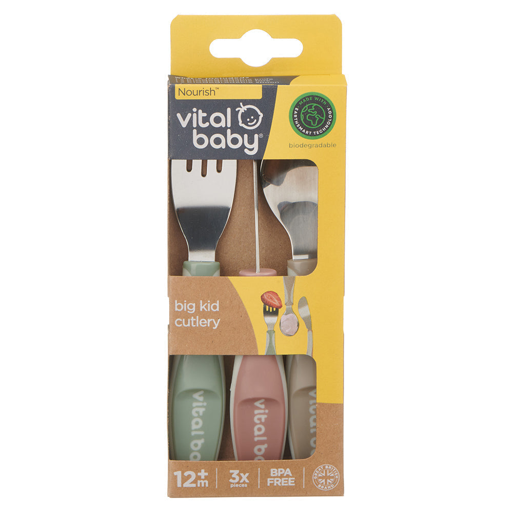 Vital Baby Big Kid Children’s Cutlery Set - 3 Pack - Cutlery