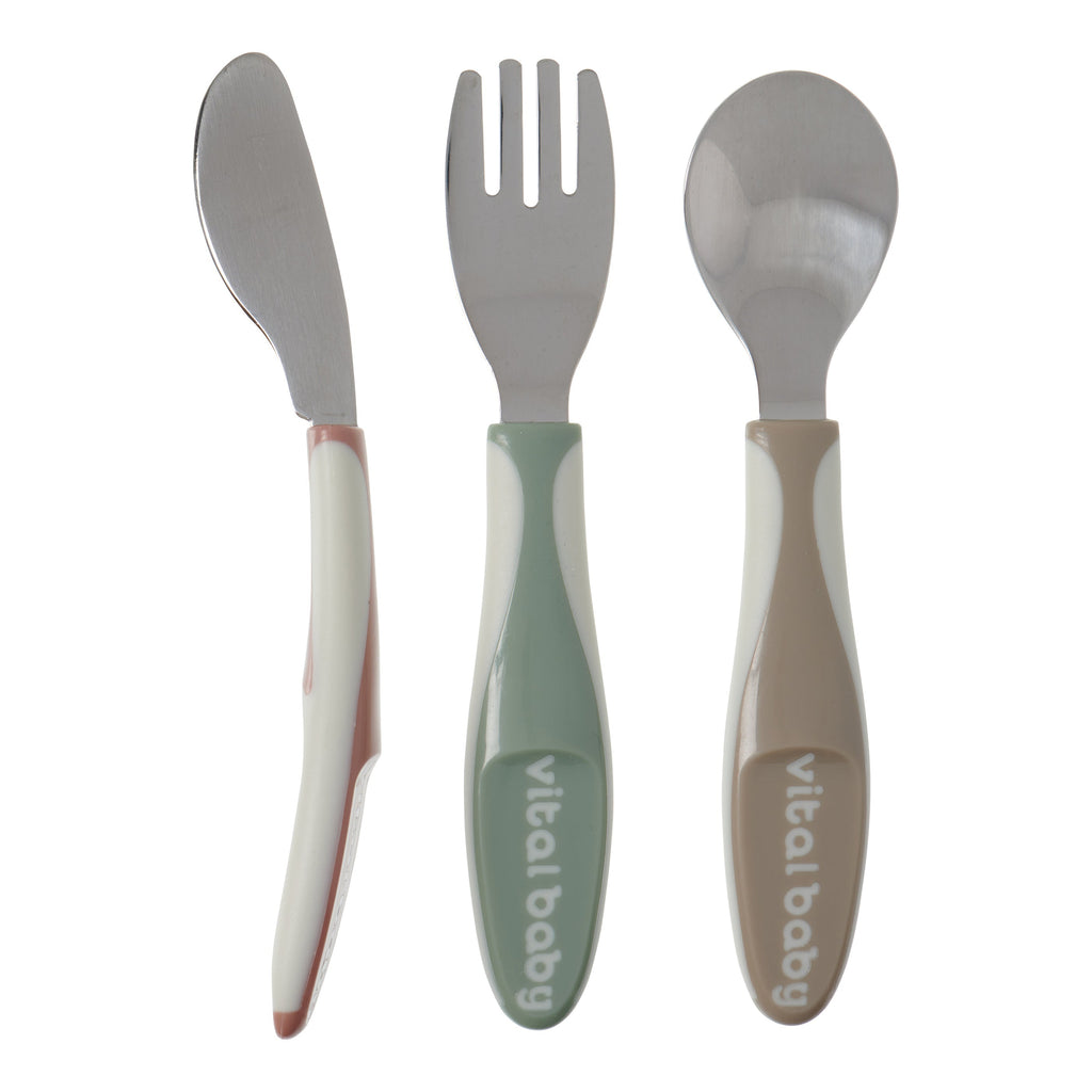 Vital Baby Big Kid Children’s Cutlery Set - 3 Pack - Cutlery