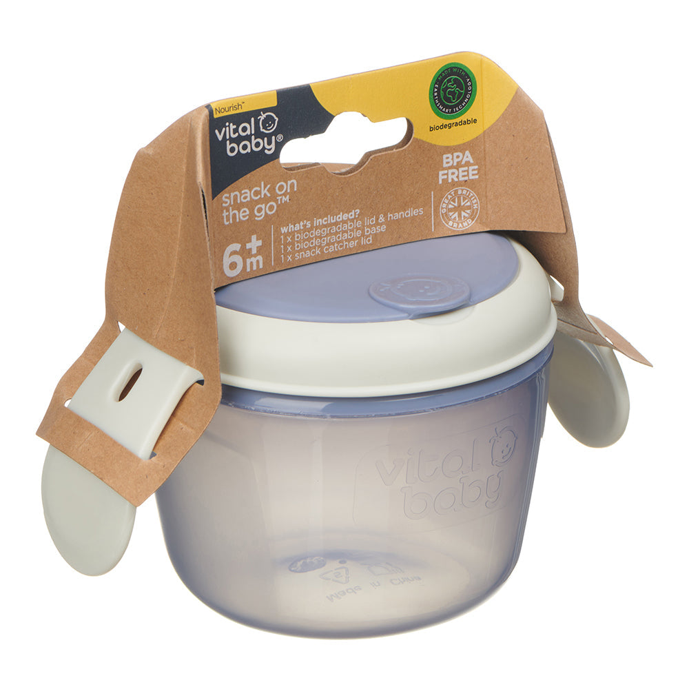 Vital Baby Children’s Snack on The Go Pot - Natural Grape - Food Container / Lunchbox