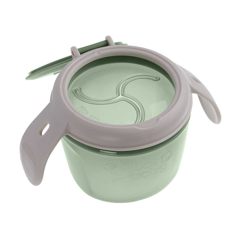 Vital Baby Children’s Snack on The Go Pot - Natural Moss - Food Container / Lunchbox