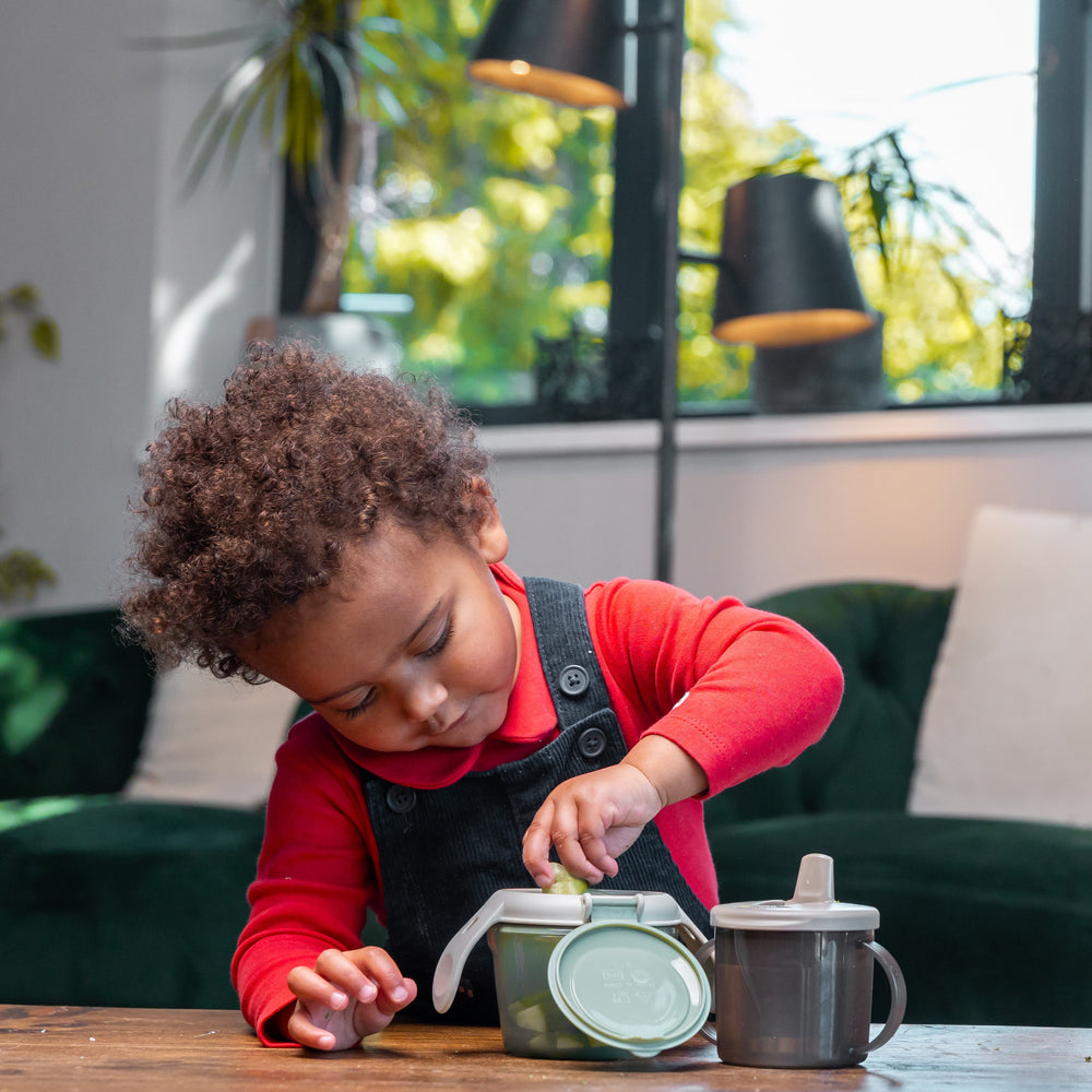 Vital Baby Children’s Snack on The Go Pot - Natural Moss - Food Container / Lunchbox
