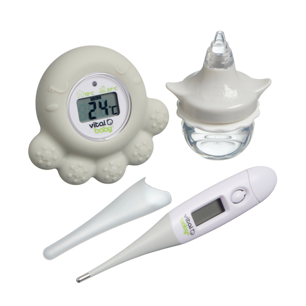 Vital Baby Healthcare Kit with Decongester Room Bath & Baby Thermometer - Baby Care