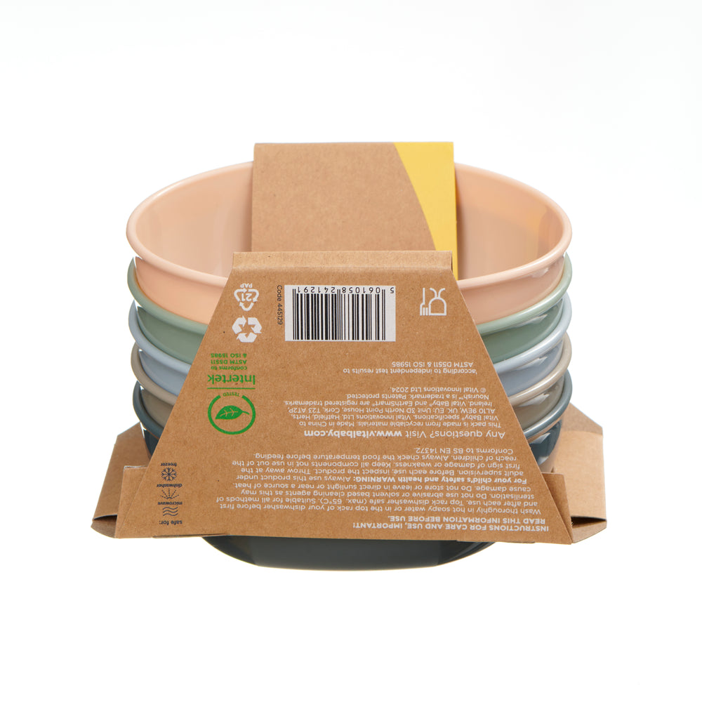 Vital Baby Perfectly Simple Bowls 5 Pack - Natural - Plate / Bowl