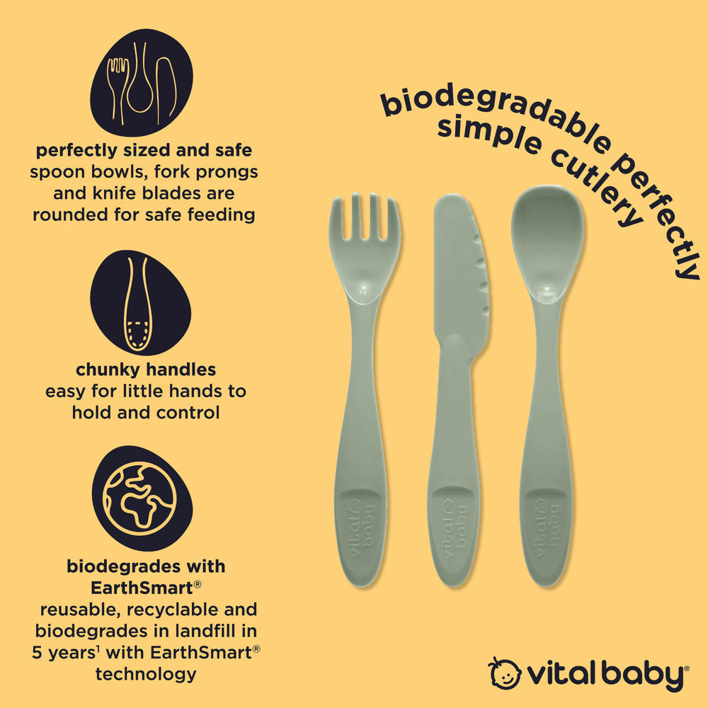 Vital Baby Perfectly Simple Cutlery 15 Pack - Natural - Cutlery